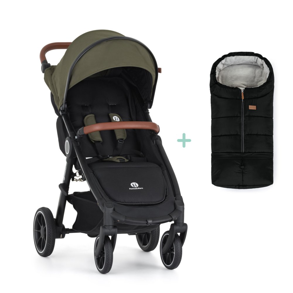 PETITE&amp;MARS Kočárek sportovní Street2 RWS Oak Mature Olive + PETITE&amp;MARS fusak Jibot