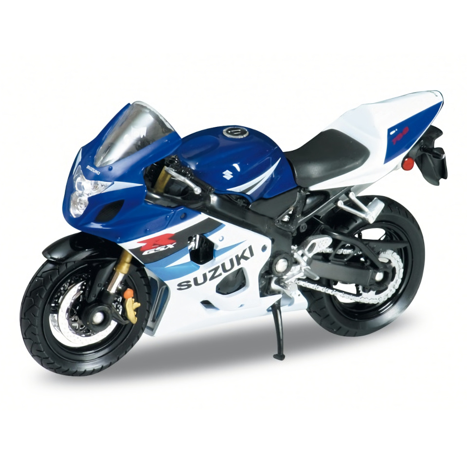 Welly Motocykl Suzuki GSX-R750 1:18 modrý (obrázek 2)