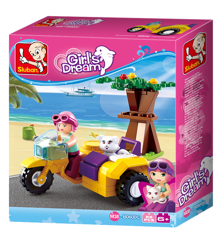 Sluban Girls Dream Holidays M38-B0600C Motocykl s postranním vozíkem (obrázek 2)