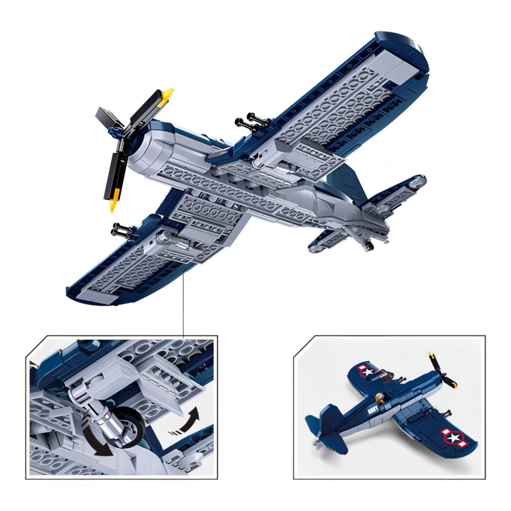 Sluban WWII M38-B1109 Americký stíhací letoun F4U Corsair (obrázek 3)