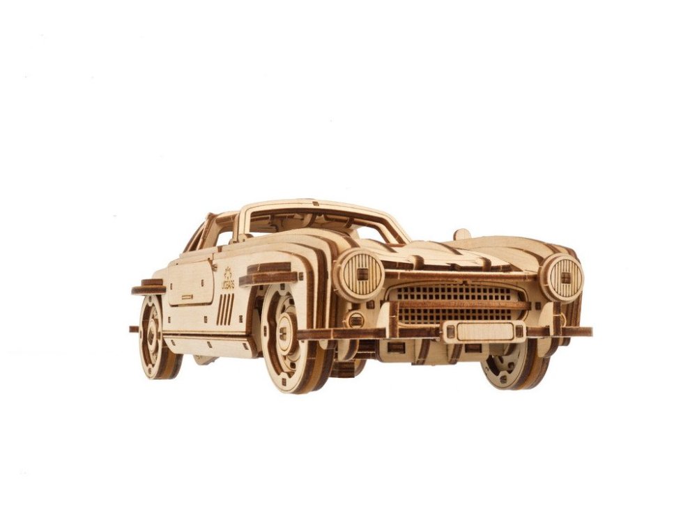 Ugears 3D dřevěné mechanické puzzle Auto Winged Sports Coupe (obrázek 3)