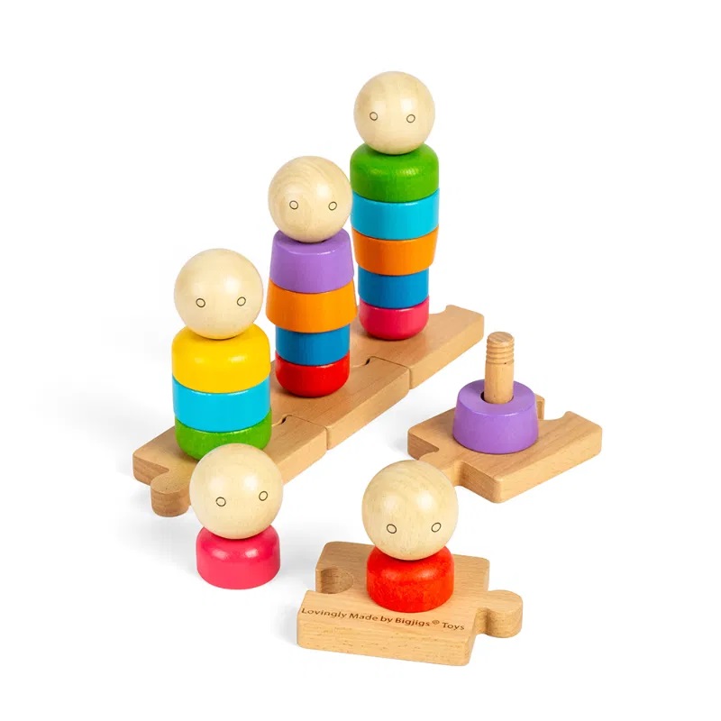 Bigjigs Toys Nasazování Duhová rodina (obrázek 4)