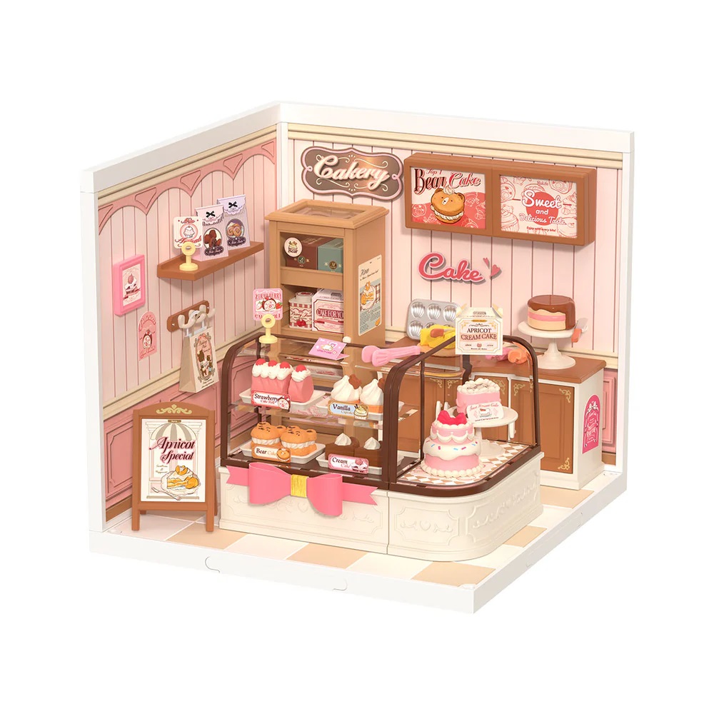 RoboTime 3D dřevěná skládačka Miniatura domečku Cukrárna Tasty