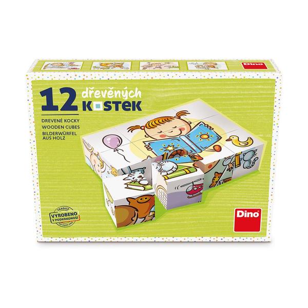 Dino Hezký den 12 dřevěné kostky (obrázek 8)