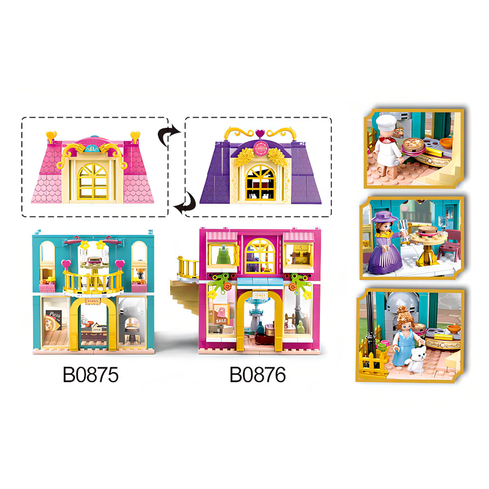 Sluban Girls Dream Village M38-B0875 Dvoupatrový dům s podkrovím (obrázek 3)