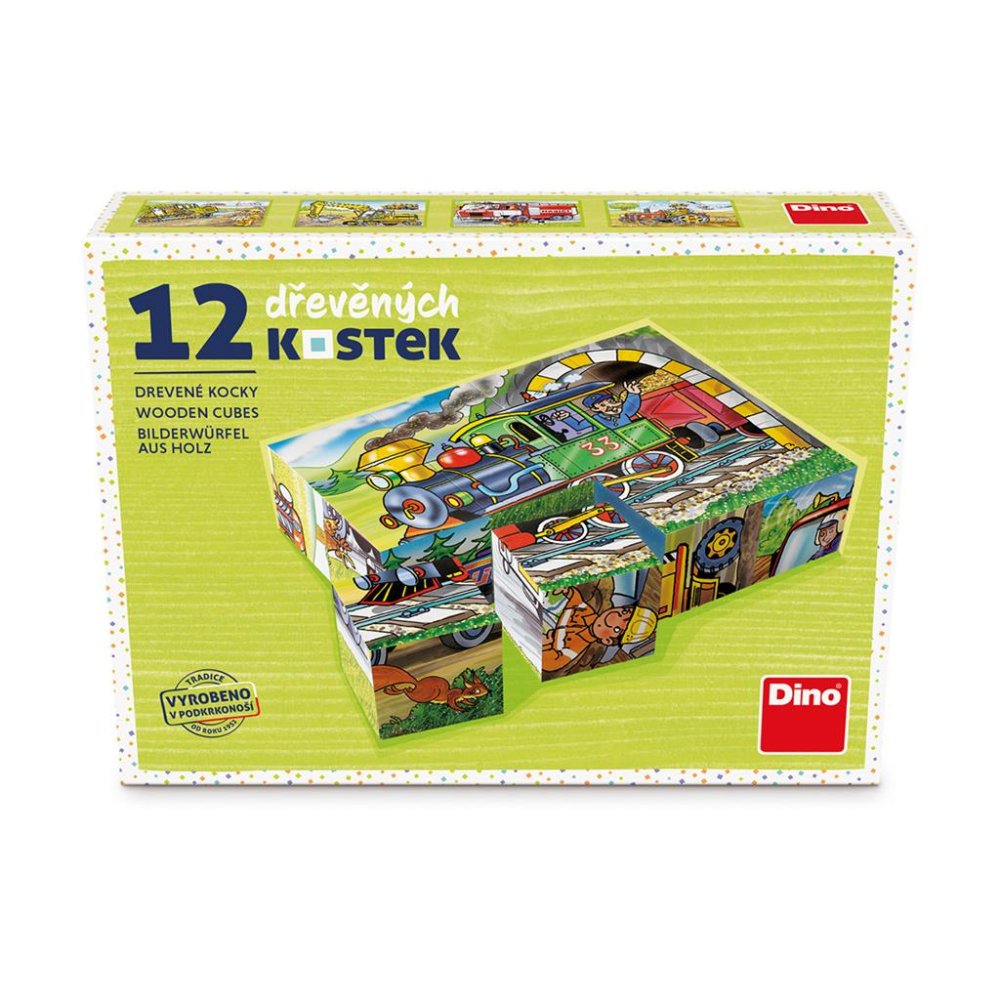 Dino Dřevěné kostky Mašinka (obrázek 7)