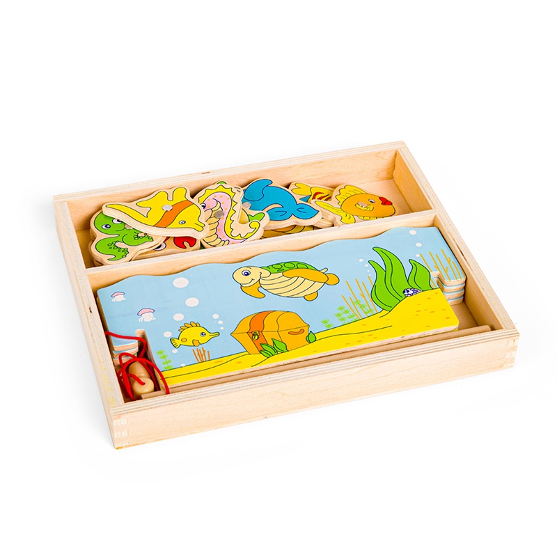 Bigjigs Toys Magnetické chytání rybiček moře (obrázek 9)