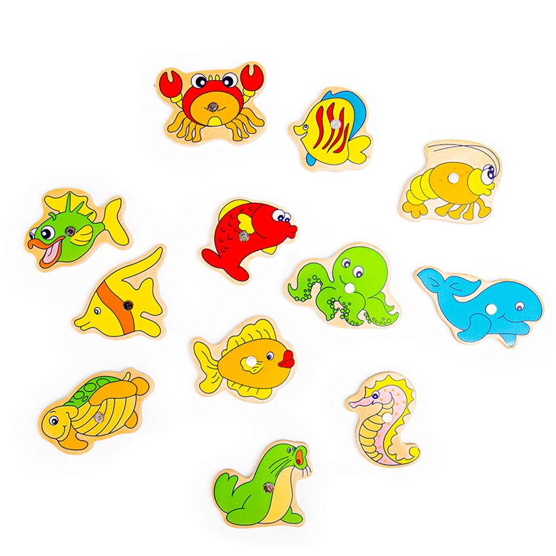 Bigjigs Toys Magnetické chytání rybiček moře (obrázek 11)