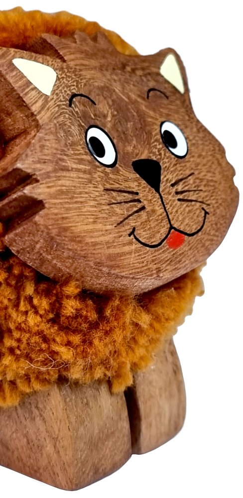 2Kids Toys Dřevěná figurka XL pompon Kočka (obrázek 3)