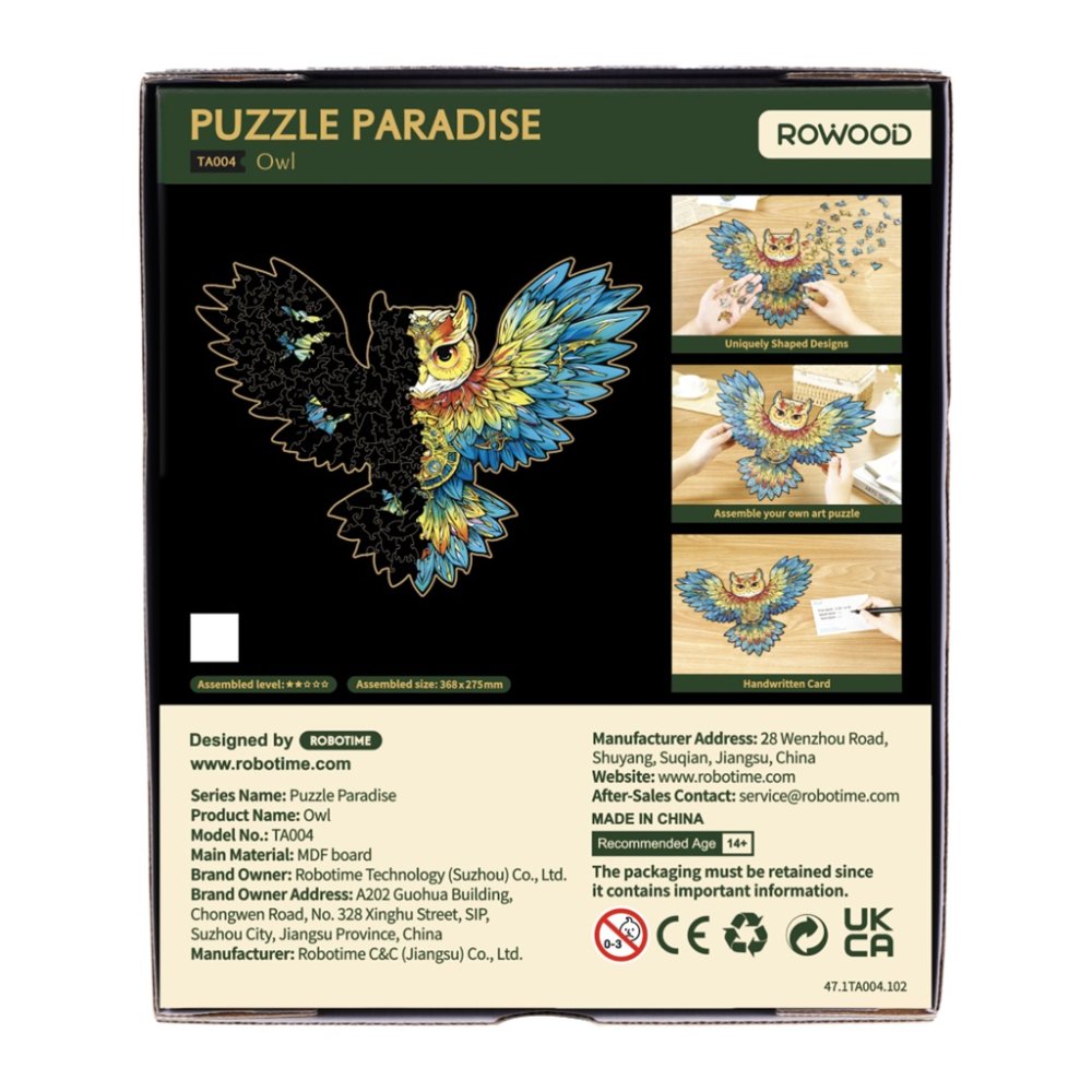 RoboTime Dřevěné puzzle Sova (obrázek 7)
