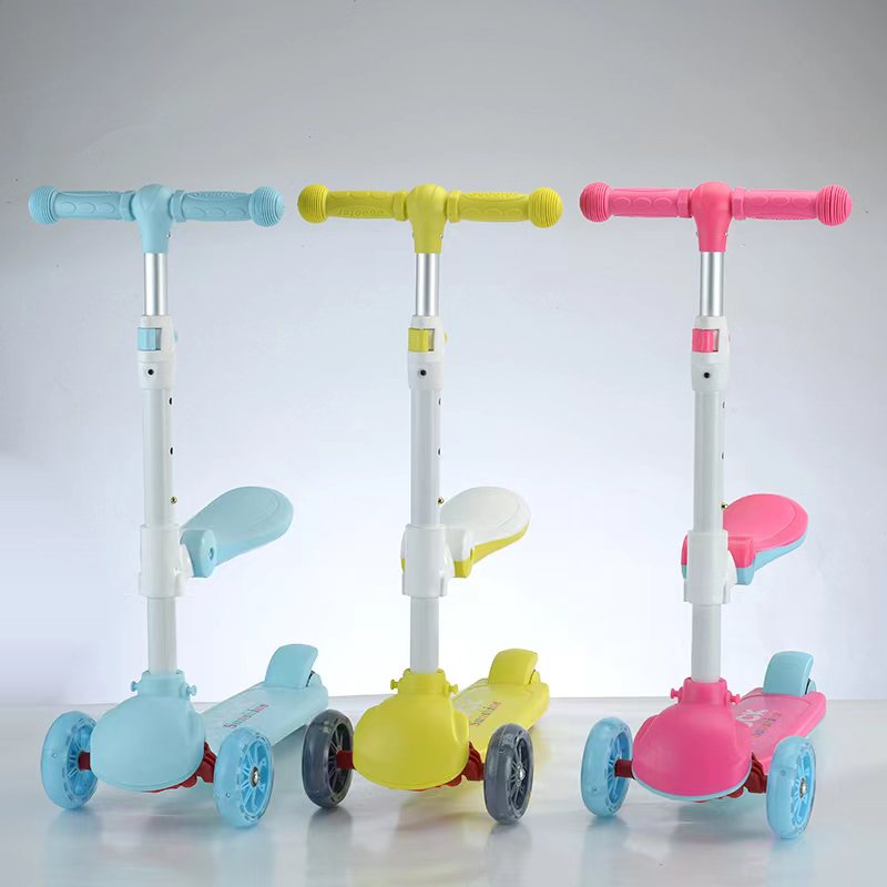 Kids' Scooter With Seat - 3-in-1 - Yellow,Kids' Scooter With Seat - 3-in-1 - Yellow