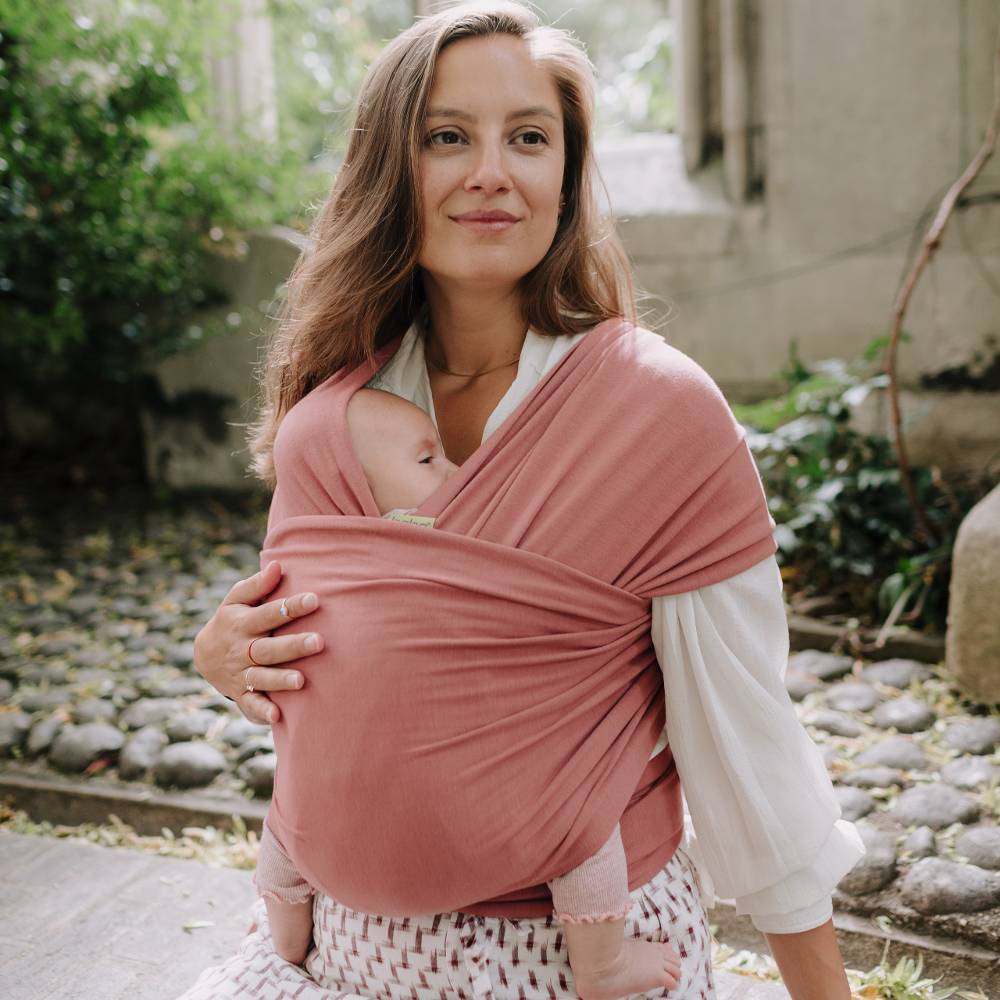BOBA Porte-bébé / écharpe Classic Wrap - Rose – Image 5