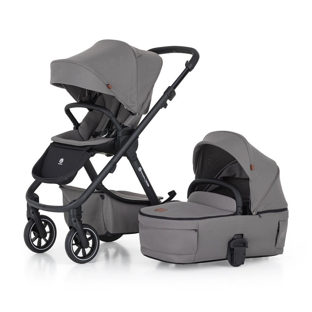 PETITE&MARS Barnvagn Kombinerad ICON 2in1 Dove Grey XXL RWS