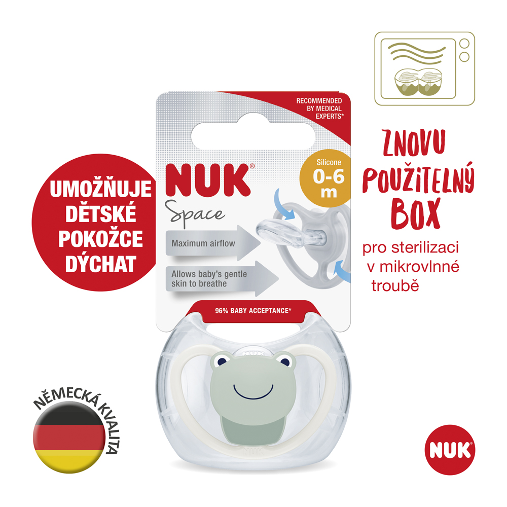 NUK Dudlík Space Frog In Box 0-6m