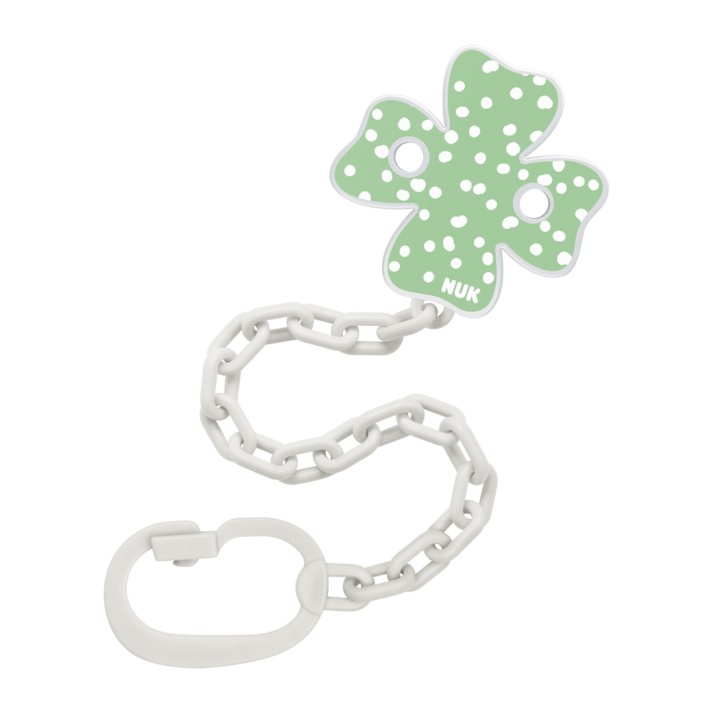 NUK Pacifier Chain With Clip Green