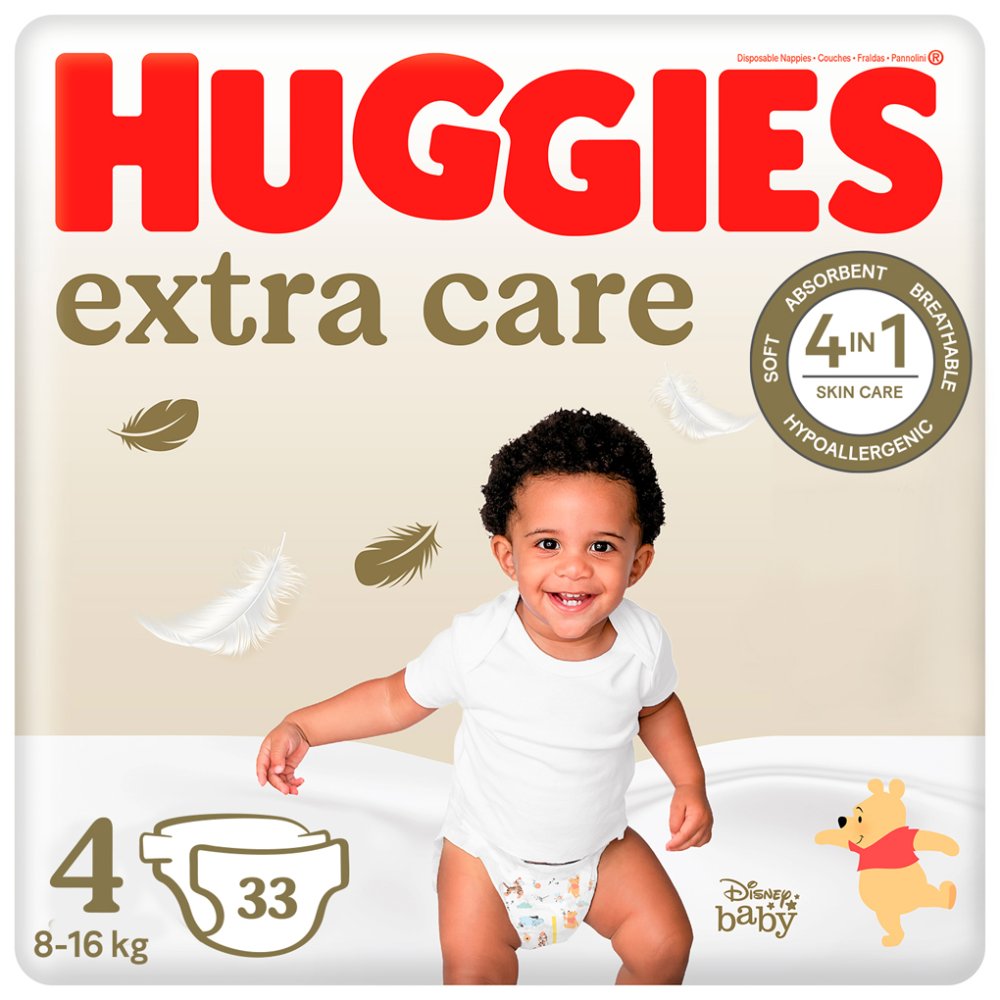 HUGGIES® Luiers Wegwerp Extra Care 4 (8-14 Kg) 33 St