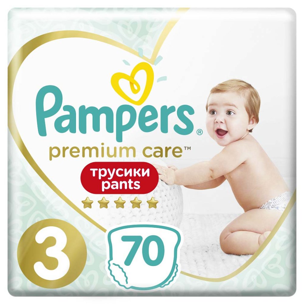 PAMPERS Premium Care Pants Pleničke Za Enkratno Uporabo 3 (6-11 Kg) 70 Kos