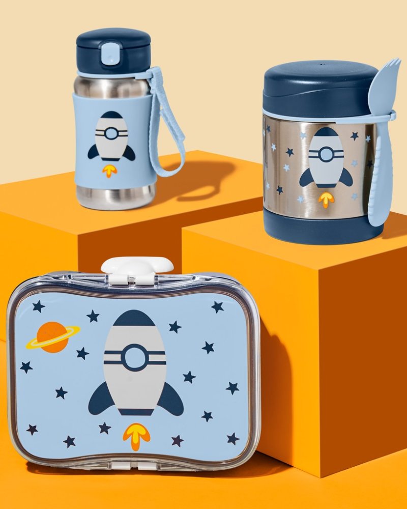 SKIP HOP Spark Style Thermos pour aliments avec cuillère/fourchette Rocket 325 ml, 3r+ – Image 4