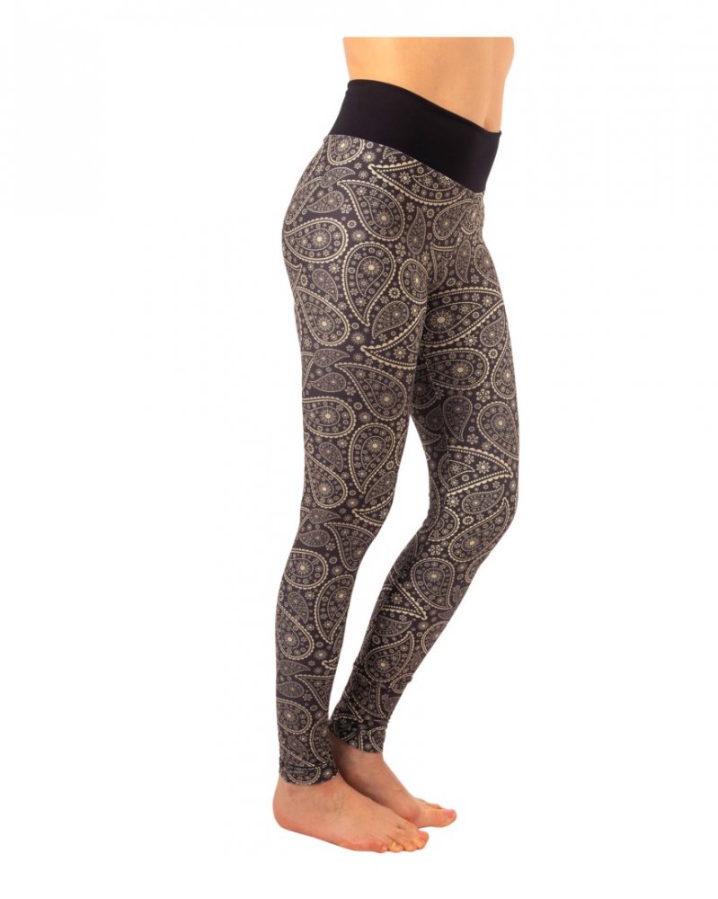 Leggings taille haute pour femmes, paisley M – Image 3