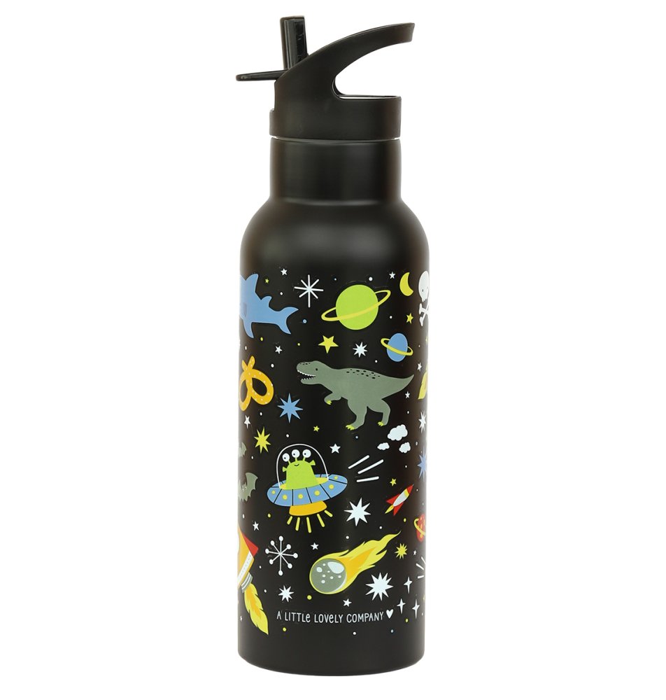 A Little Lovely Company - Borraccia in acciaio inossidabile, 500 ml - Spazio