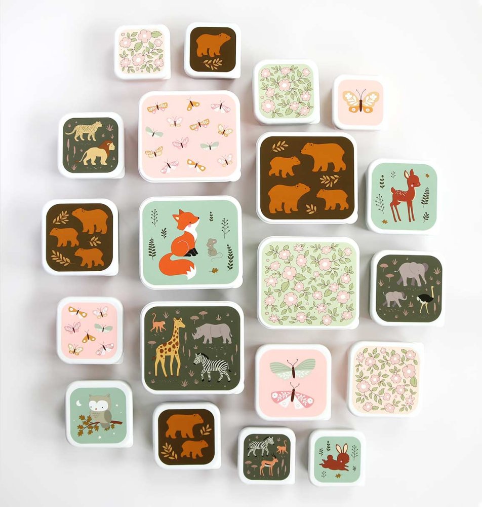 A Little Lovely Company - Ensemble de quatre boîtes à goûter - ours – Image 6