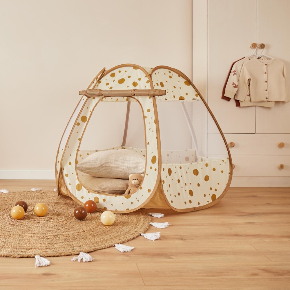 Bieco - Tenda da gioco automontante e box per palline 2 in 1 - dots - immagine 6