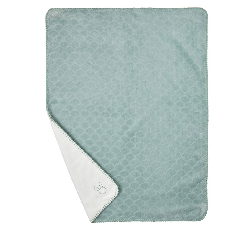 NATTOU Couverture Lapidou coppergreen/white 75x100 cm