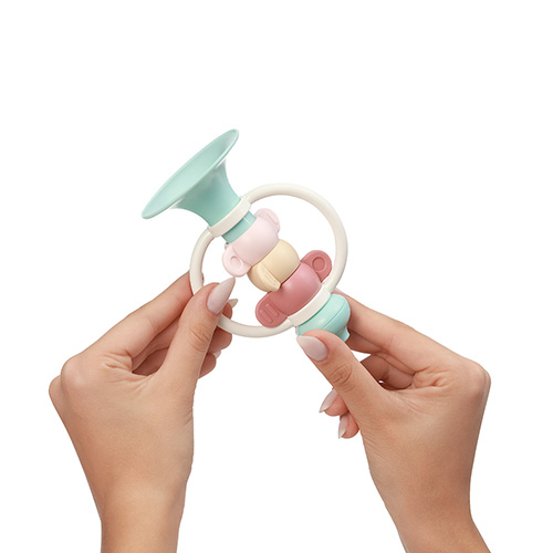 BABYONO Sonaglio con massaggiagengive Tromba 0m+ - immagine 4