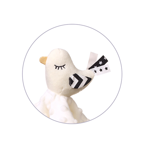 BABYONO Doudou et couverture 2en1 Little Birdie 0m+ – Image 5