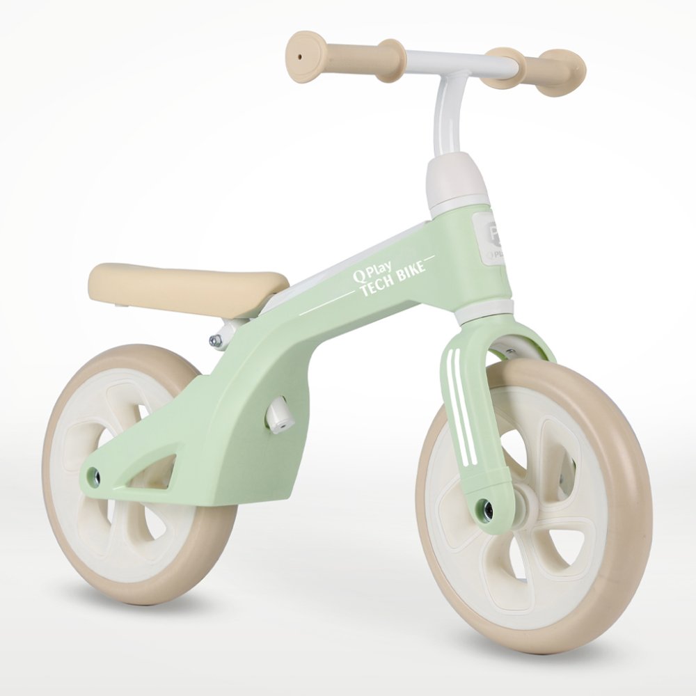 QPLAY Bicicletta senza pedali Tech Mint, età 2-4 anni, fino a 30 kg