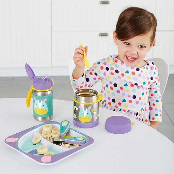 SKIP HOP Zoo Thermos pour aliments avec cuillère/fourchette Licorne 325 ml, 3+ + AQUAINT 500 ml – Image 5