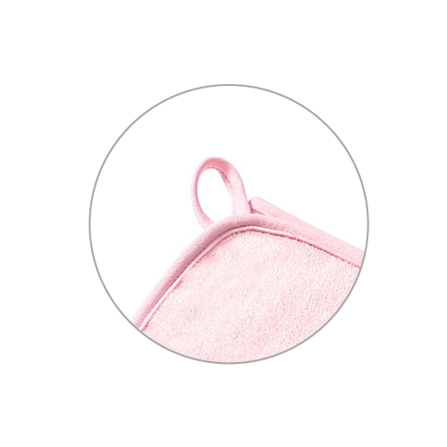 BABYONO Asciugamano con cappuccio Bamboo rosa 100x100 cm - immagine 5