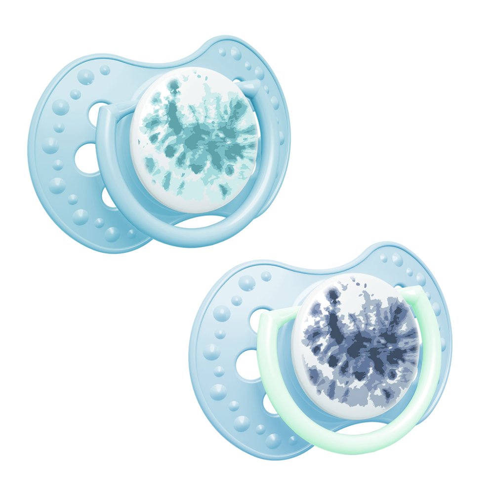 LOVI Sucette silicone dynamique Tie dye 18m+ 2 pièces fille