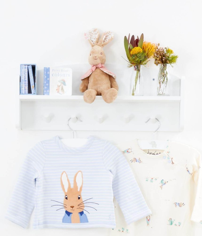 Coniglietto Flopsy Bunny arcobaleno di peluche con orecchie lunghe - immagine 3