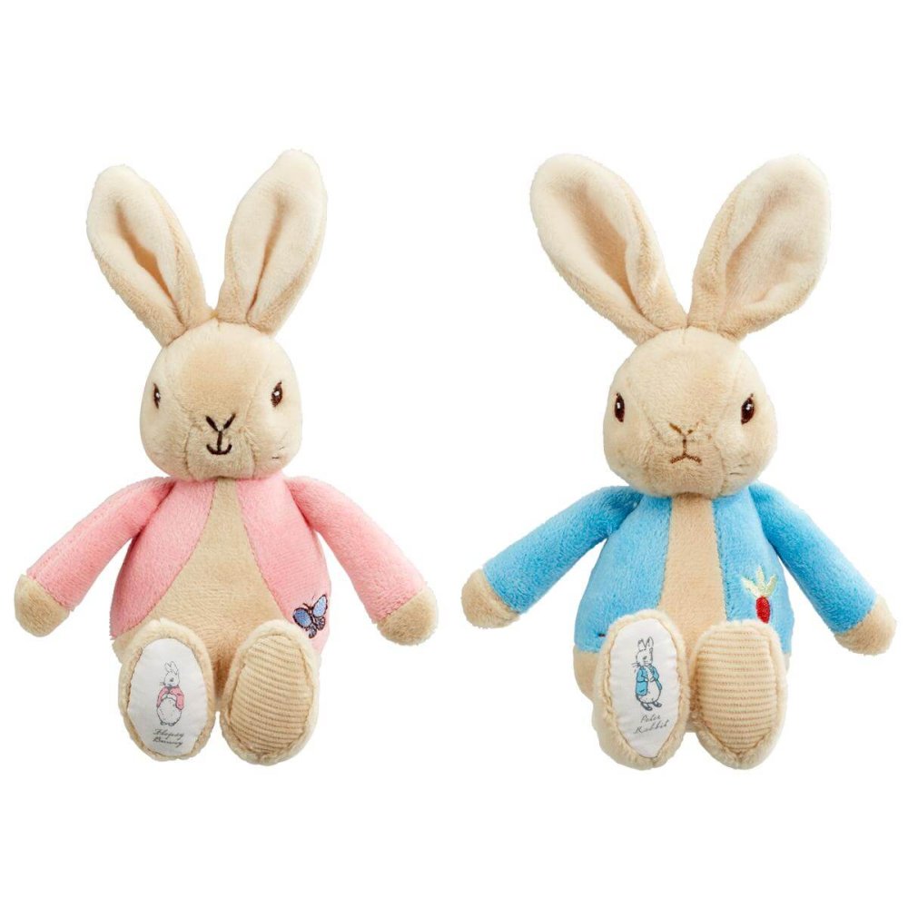 Rainbow Sonaglio di peluche coniglietto Peter & Flopsy 1 pz
