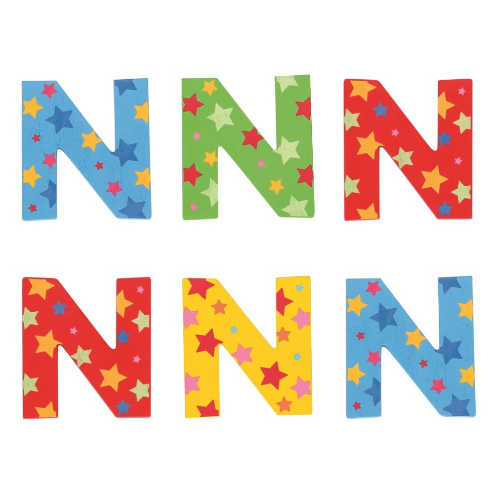 Bigjigs Toys Letterina a forma di stella N