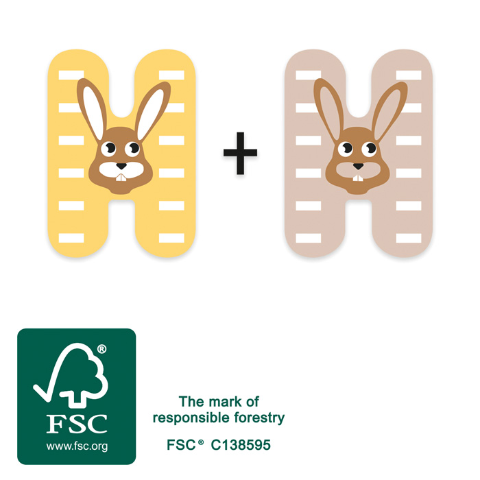 small foot Letra de madera H