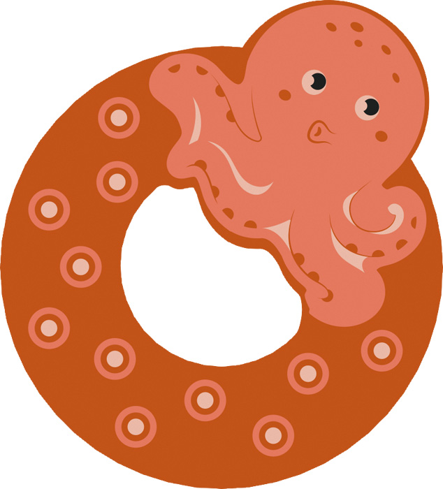 small foot Letra de madera O - Imagen 3