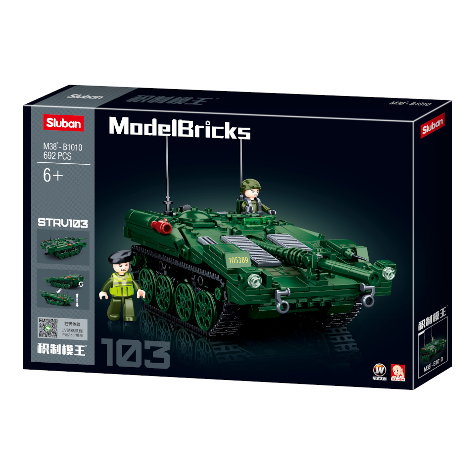 Sluban Model Bricks M38-B1010 Tanque de batalla STRV103 - Imagen 3