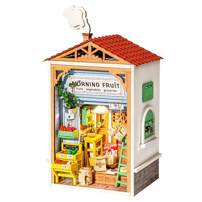 RoboTime Puzzle 3D in legno Miniatura della casetta Negozio di frutta