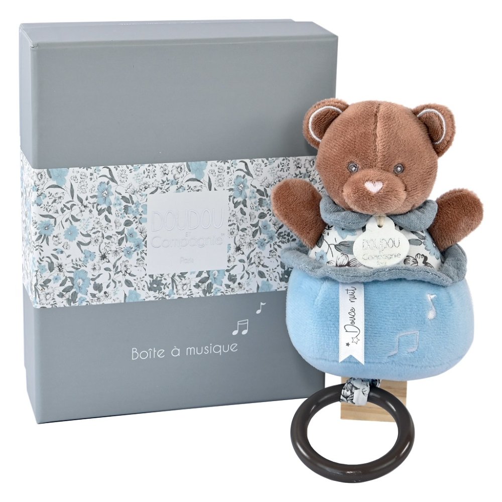 Doudou Zestaw prezentowy - Pluszowy miś grający melodię 20 cm