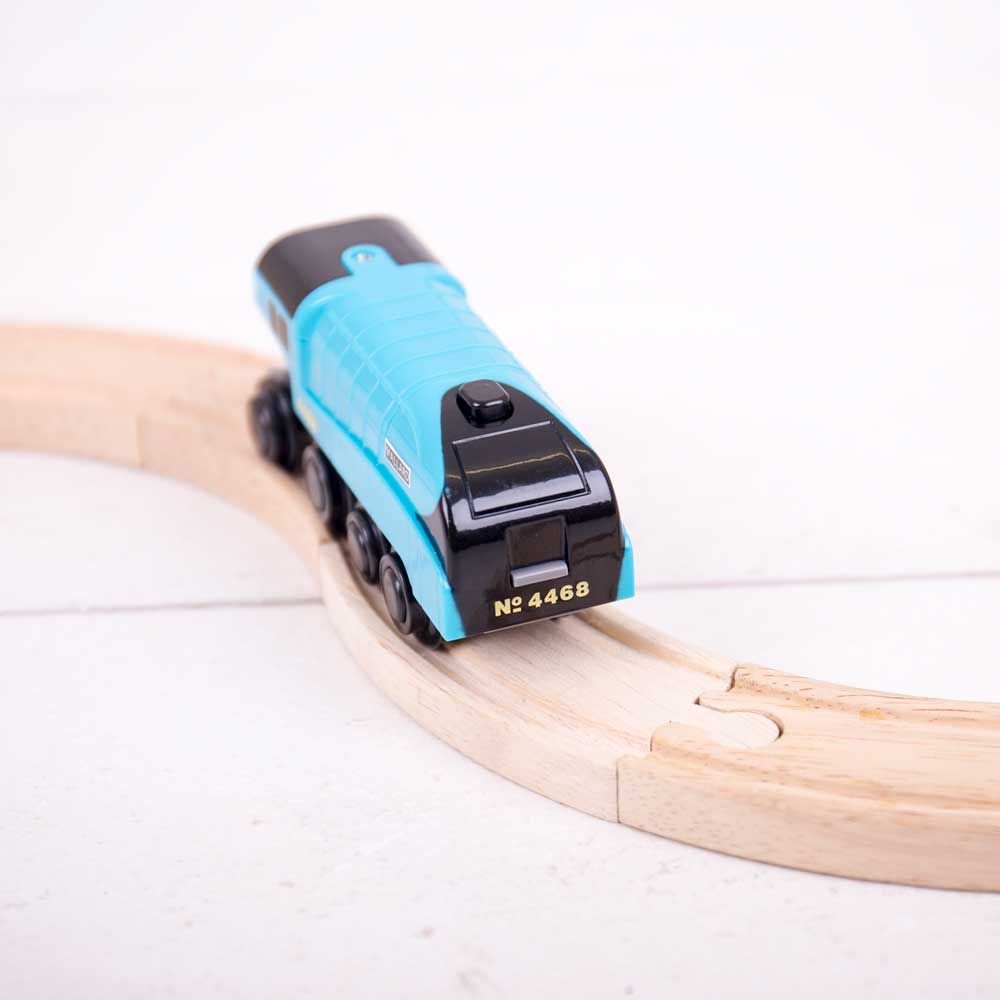 Bigjigs Rail Locomotiva elettrica Mallard blu - immagine 6
