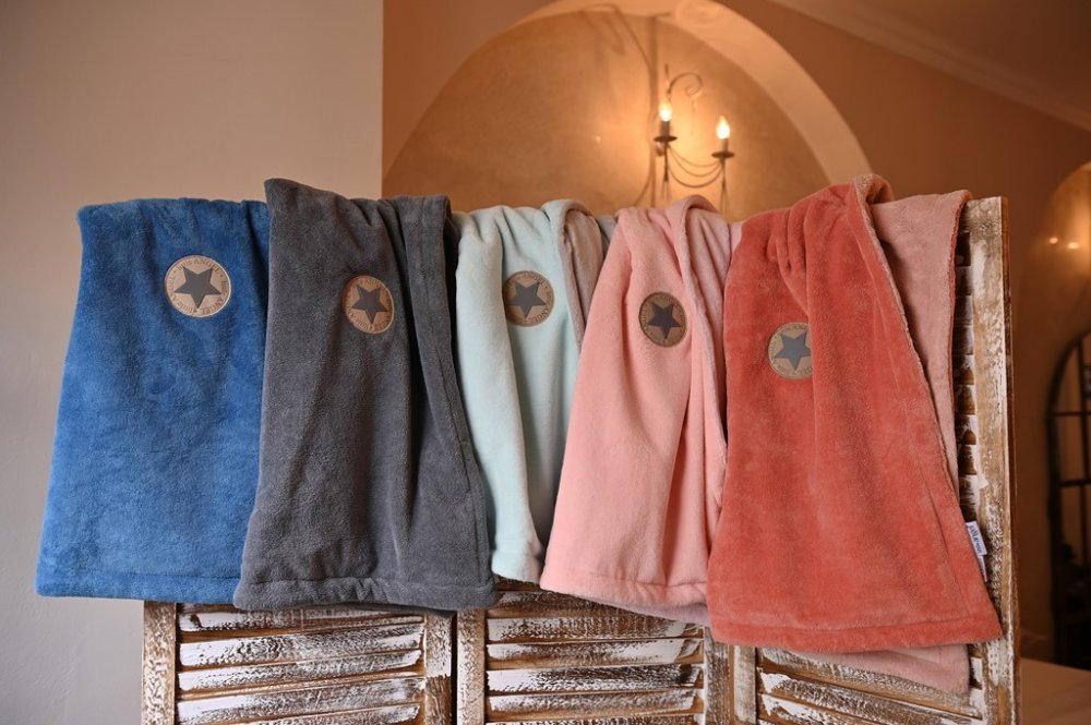 Manta doble MAZLÍK BAMBÚ Outlast® - menta claro/gris claro - Imagen 5