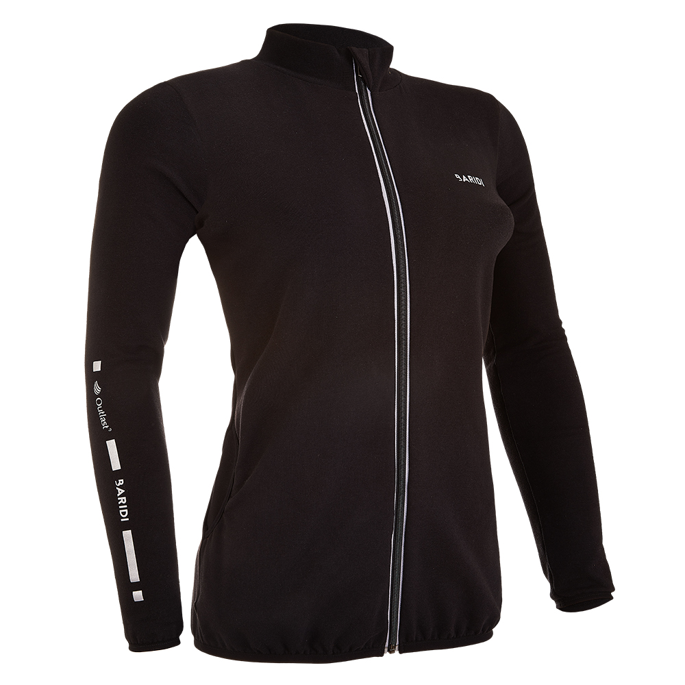 Női cipzáras Outlast® pulóver - fekete XXL