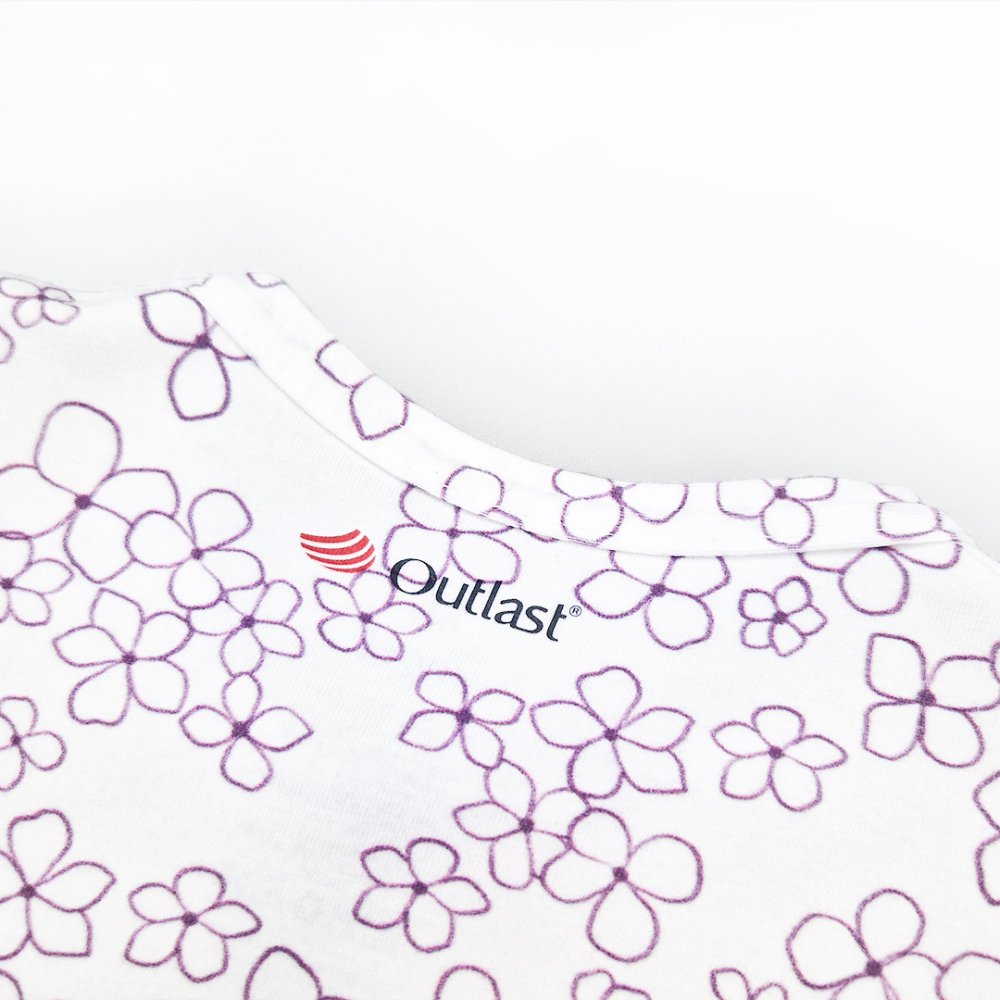 Lányka vékony póló NYOMTATÁS KR Outlast® - fehér virágok 104 - Image 5