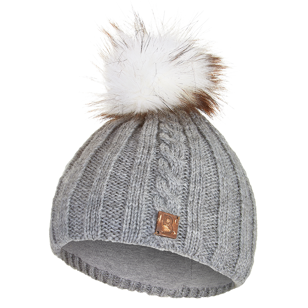 Berretto lavorato a maglia a coste con treccia Outlast ® - grigio scuro 6 | 54-57 cm