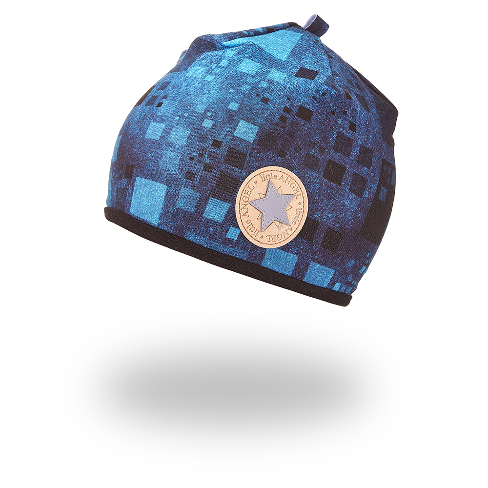 Bonnet doublé Outlast® - denim carreaux/noir 3 | 42-44 cm