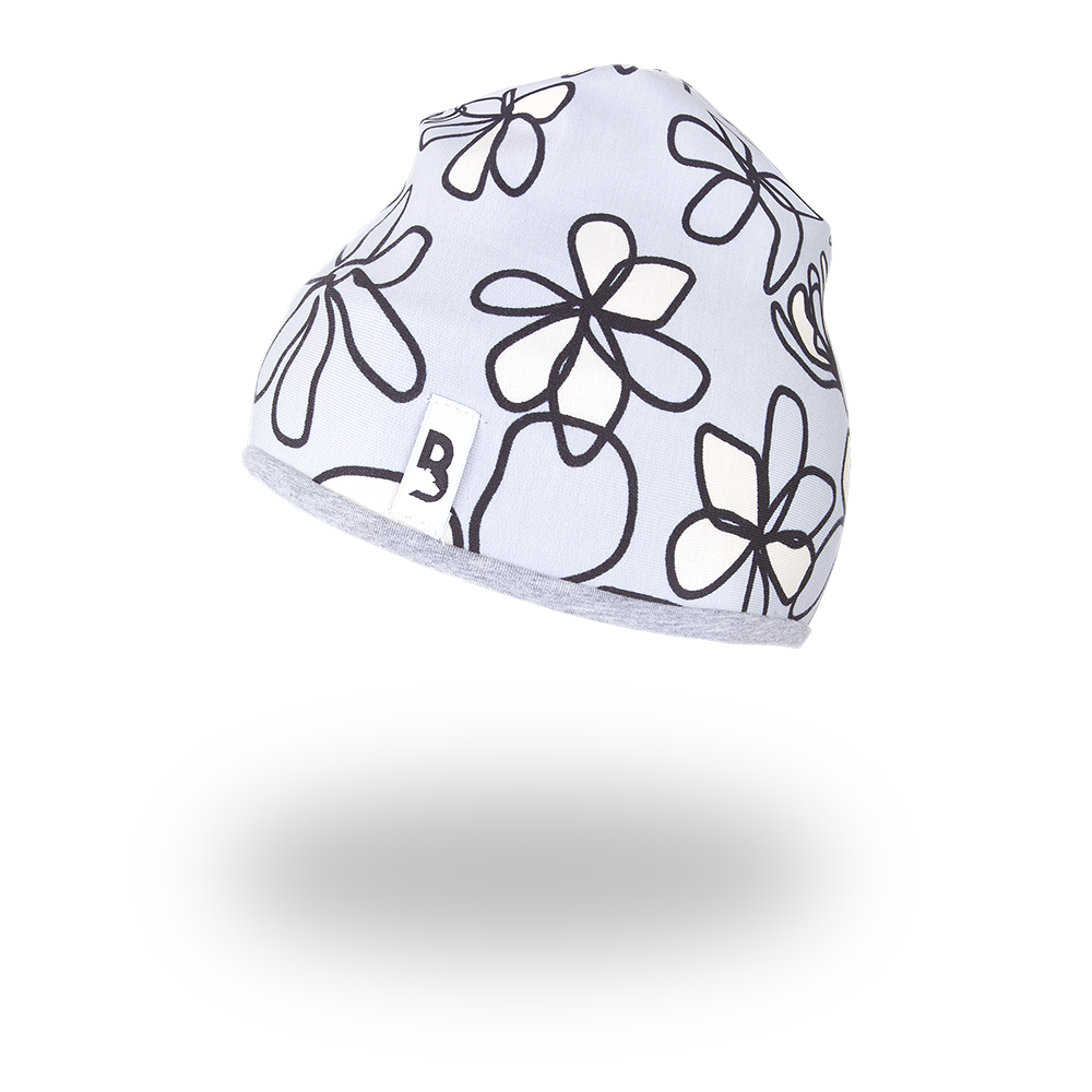 Berretto foderato Outlast® - fiori grigio chiaro/melange grigio 5 | 49-53 cm