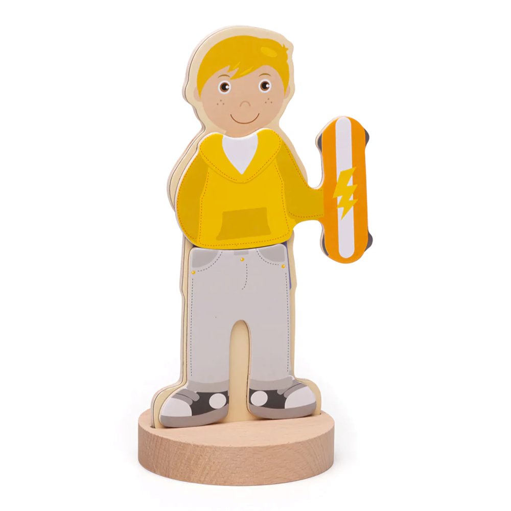 Bigjigs Toys Magnetické oblékací puzzle sportovní aktivity (obrázek 10)