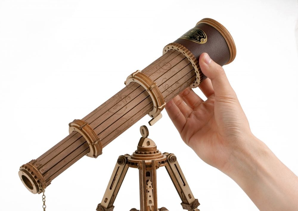 RoboTime 3D dřevěná mechanická skládačka Pirátský dalekohled (obrázek 4)